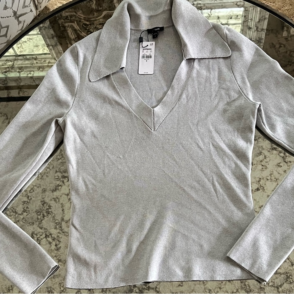 NWT Silky collared shirt